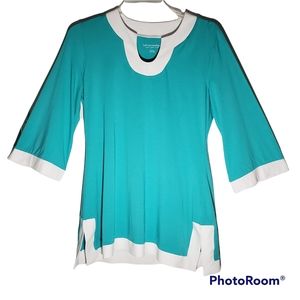 Soft Surroundings women's medium  turquoise pullover tunic. 154